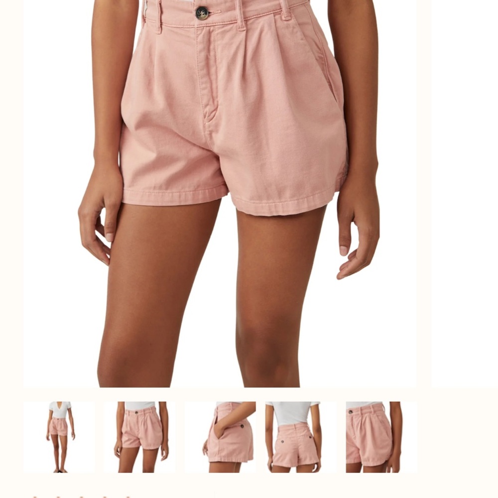 Free People Billie Chino Shorts Size 4 Petal Pink